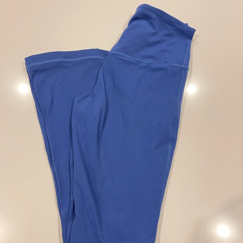 Blue Leggings flared at bottom